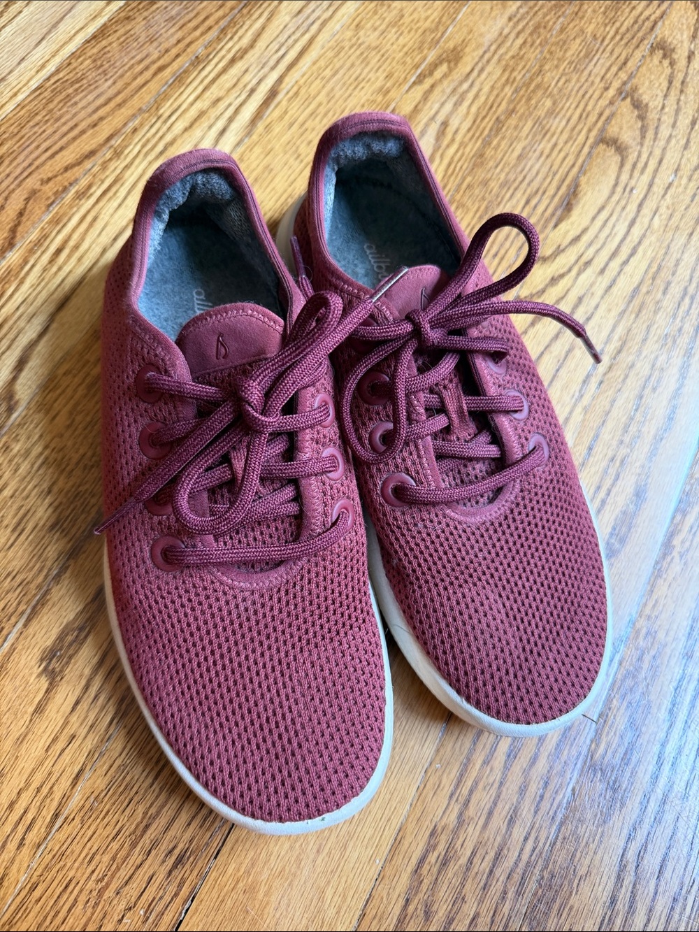 AllBirds Maroon Tree Runners